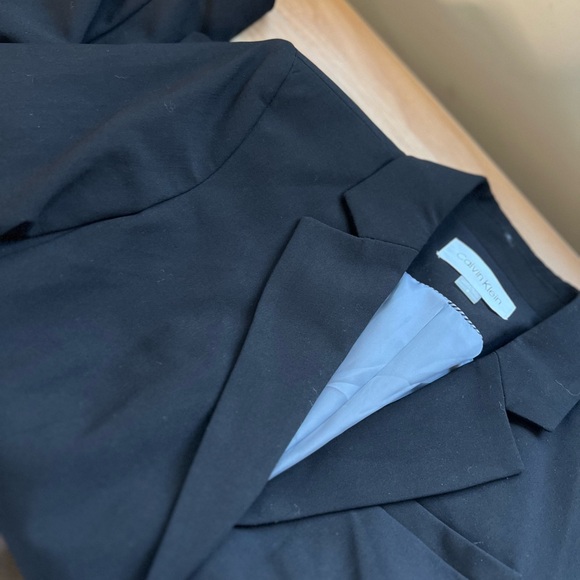Calvin Klein Black Tailored Blazer with Notched Lapels NWOT - Picture 6 of 12